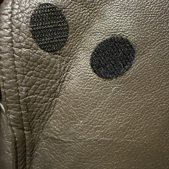 Men's Leather Trench Coat - Olive Green - Picture 4 of 14